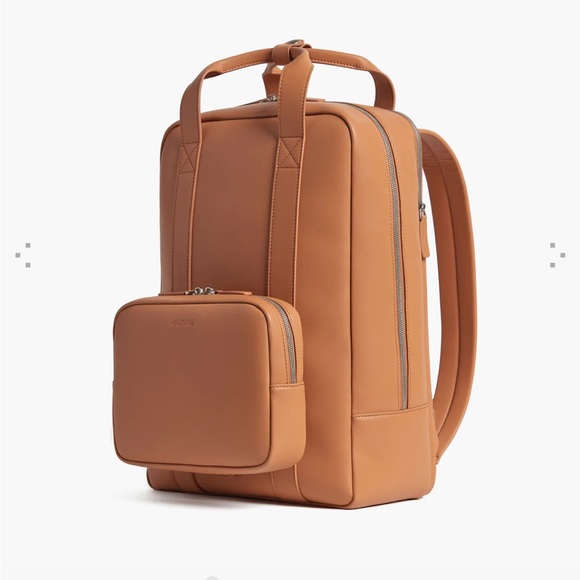 Monos Bags Monos Metro Backpack In Saddle Tan Vegan Leather Poshmark